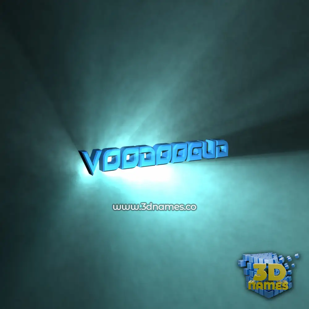voodoogud in Light Shine style - 3D name wallpaper