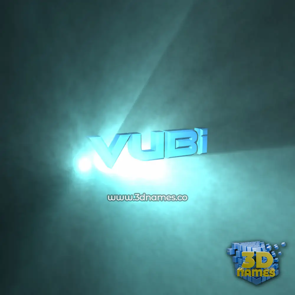 vubi in Light Shine style - 3D name wallpaper