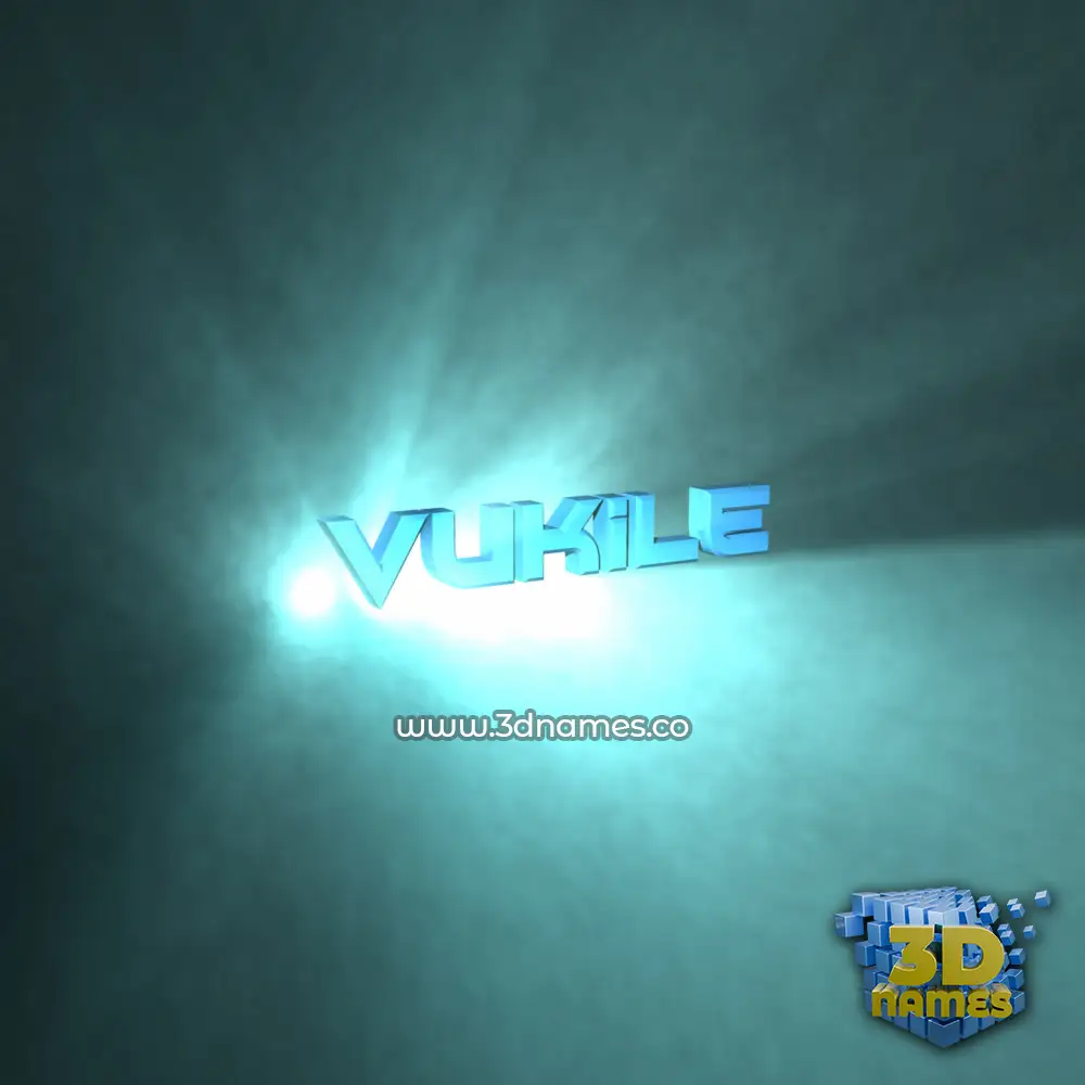 vukile in Light Shine style - 3D name wallpaper