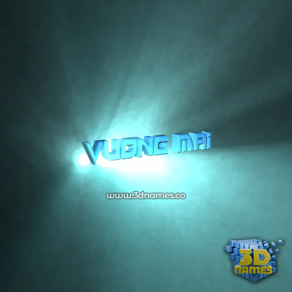 vuong mai in Light Shine style - 3D name wallpaper