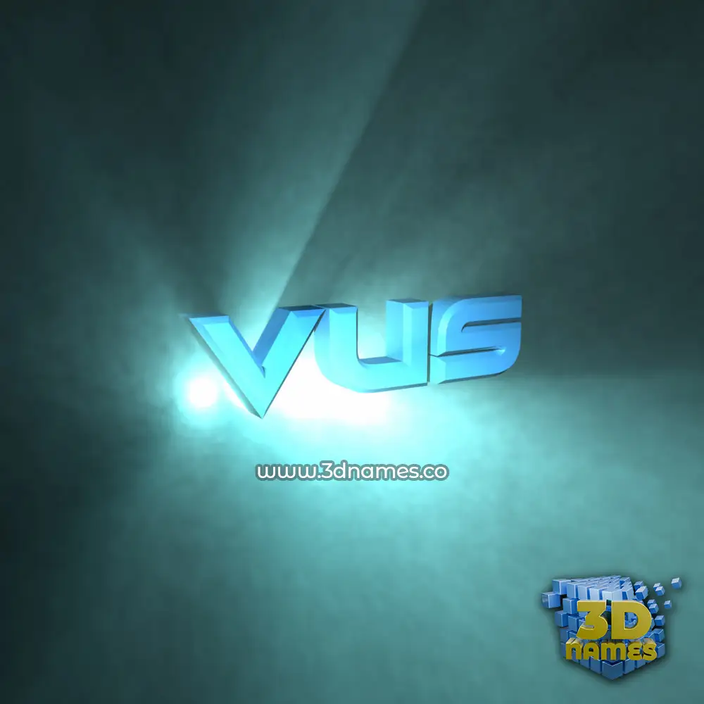 vus in Light Shine style - 3D name wallpaper