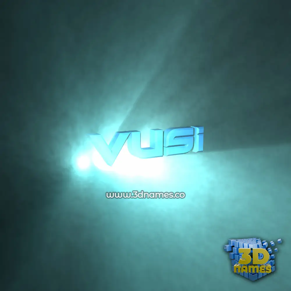 vusi in Light Shine style - 3D name wallpaper