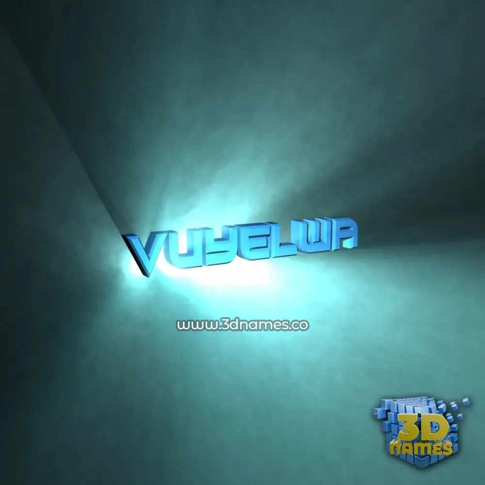 vuyelwa in Light Shine style - 3D name wallpaper