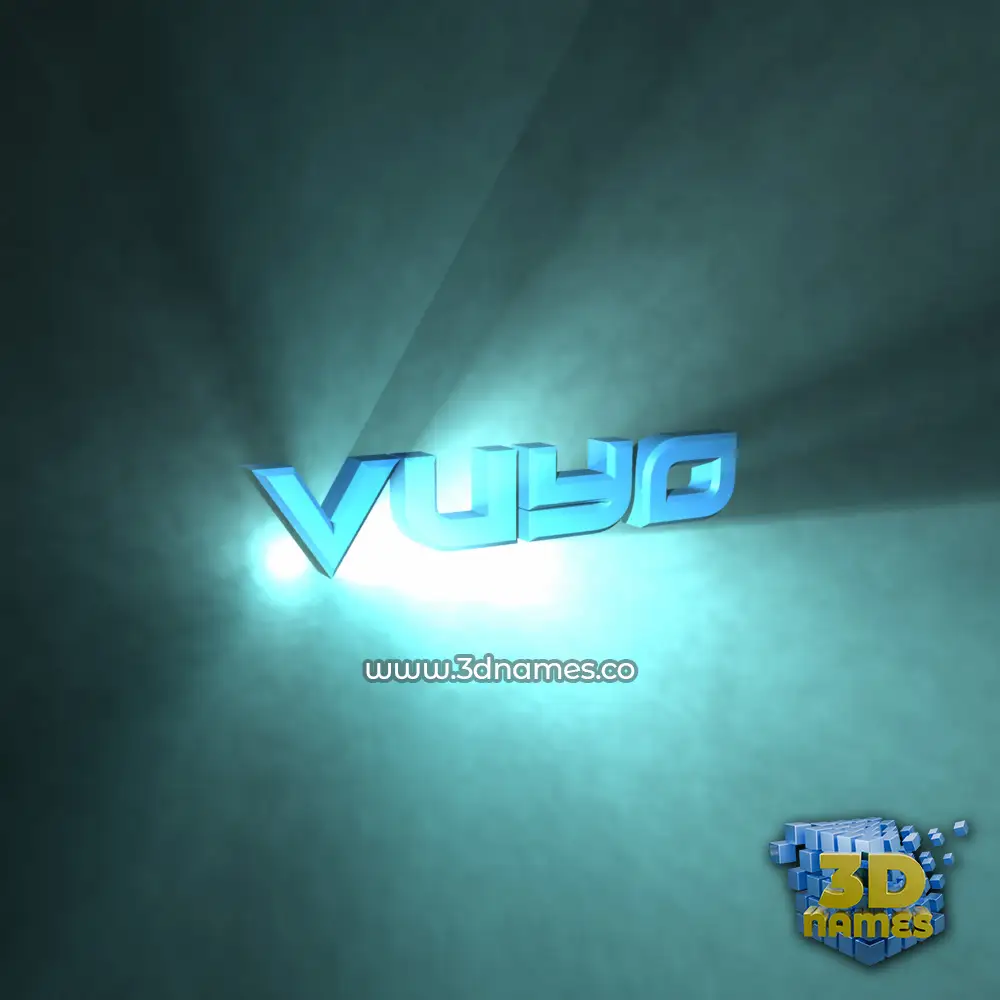 vuyo in Light Shine style - 3D name wallpaper