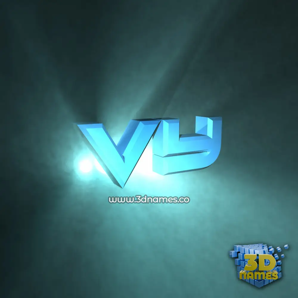 vy in Light Shine style - 3D name wallpaper