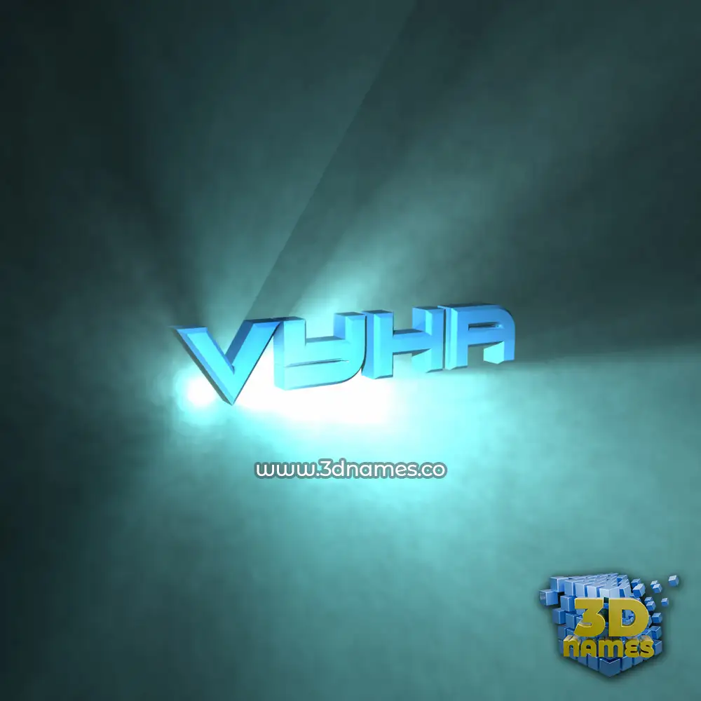 vyha in Light Shine style - 3D name wallpaper