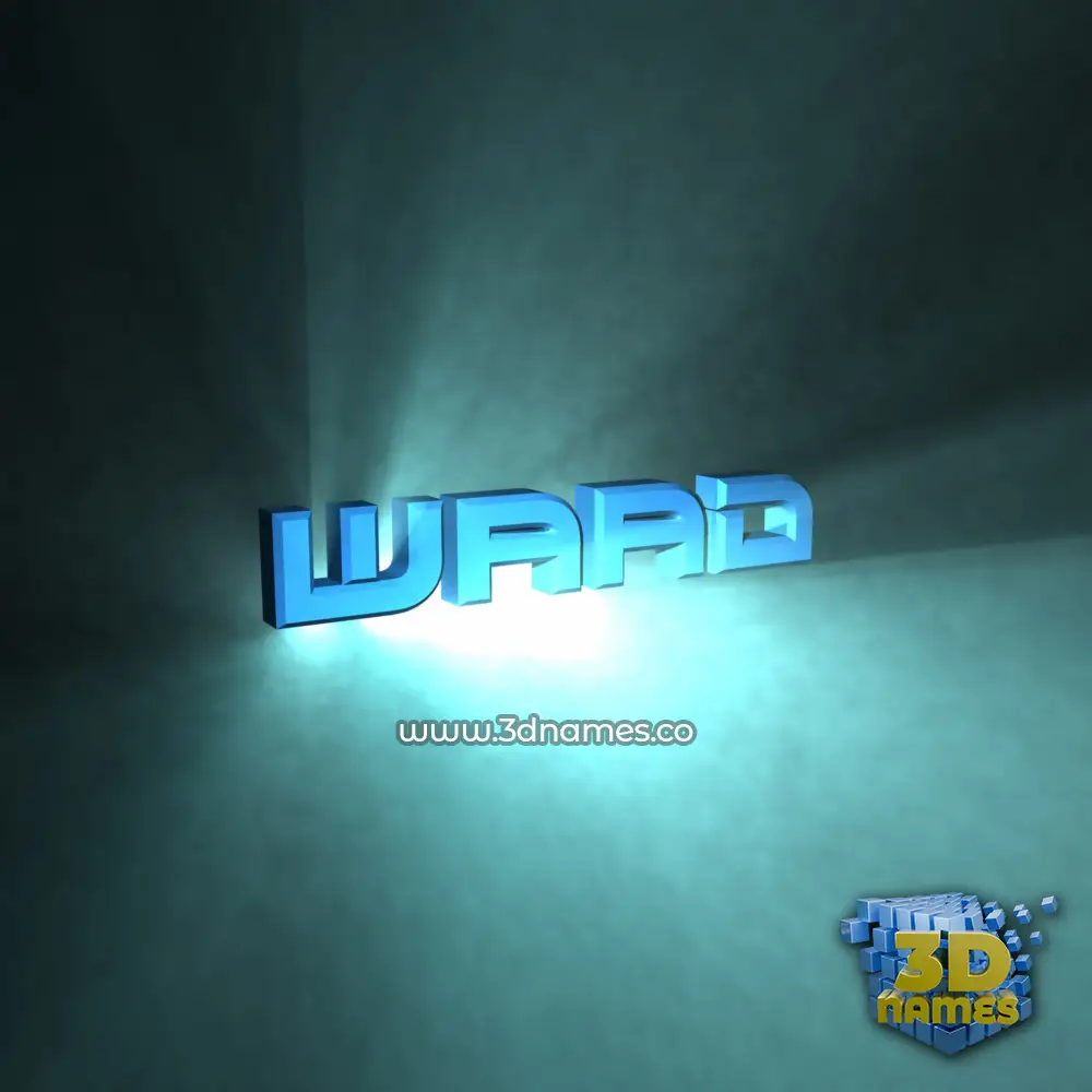 waad in Light Shine style - 3D name wallpaper
