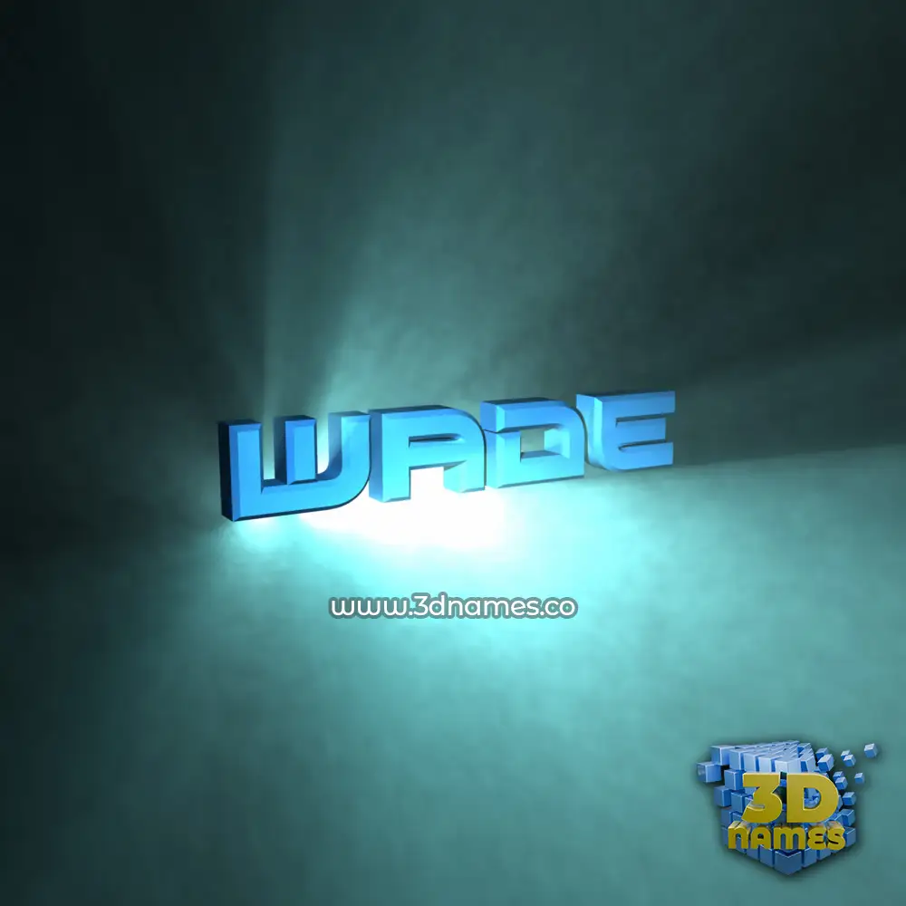 wade in Light Shine style - 3D name wallpaper