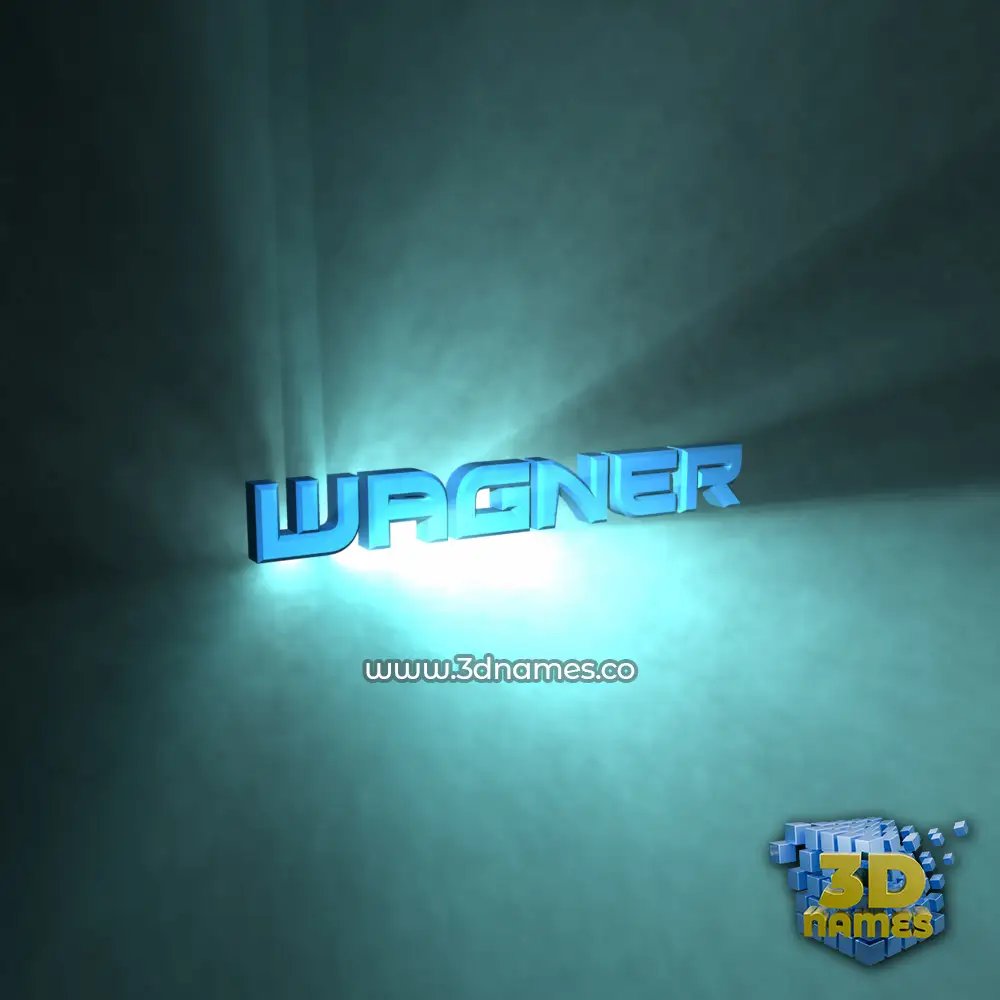 wagner in Light Shine style - 3D name wallpaper