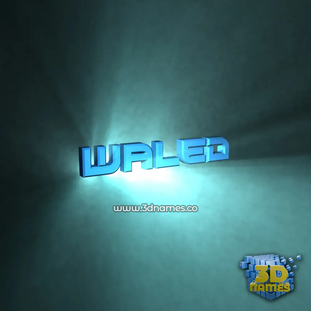 waled in Light Shine style - 3D name wallpaper