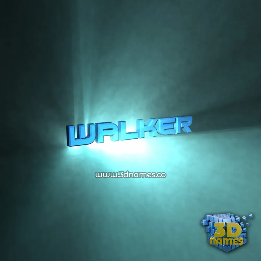 walker in Light Shine style - 3D name wallpaper