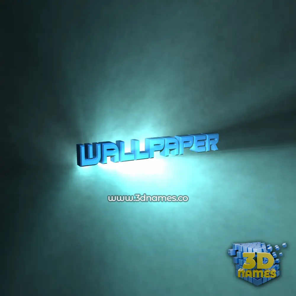wallpaper in Light Shine style - 3D name wallpaper