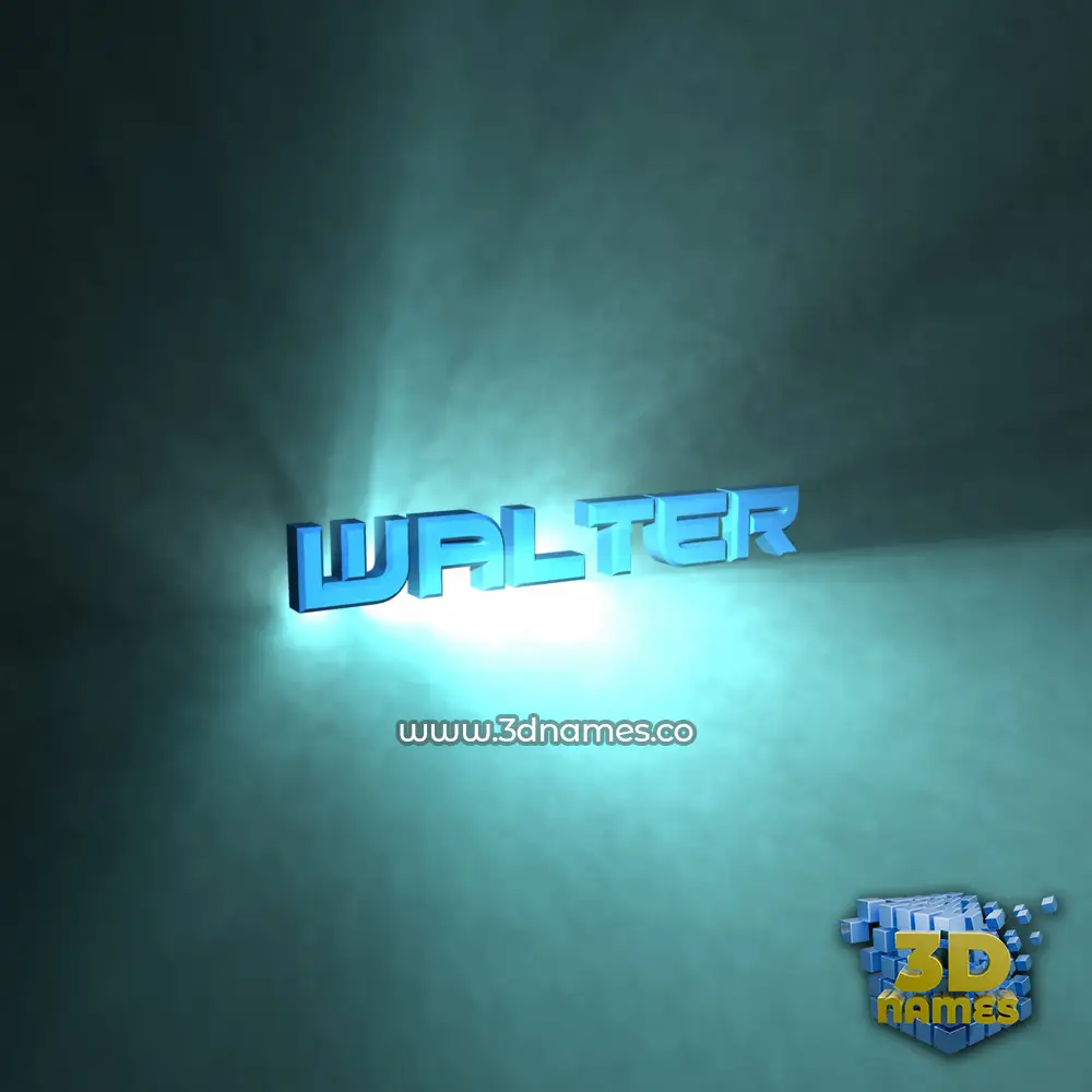 walter in Light Shine style - 3D name wallpaper