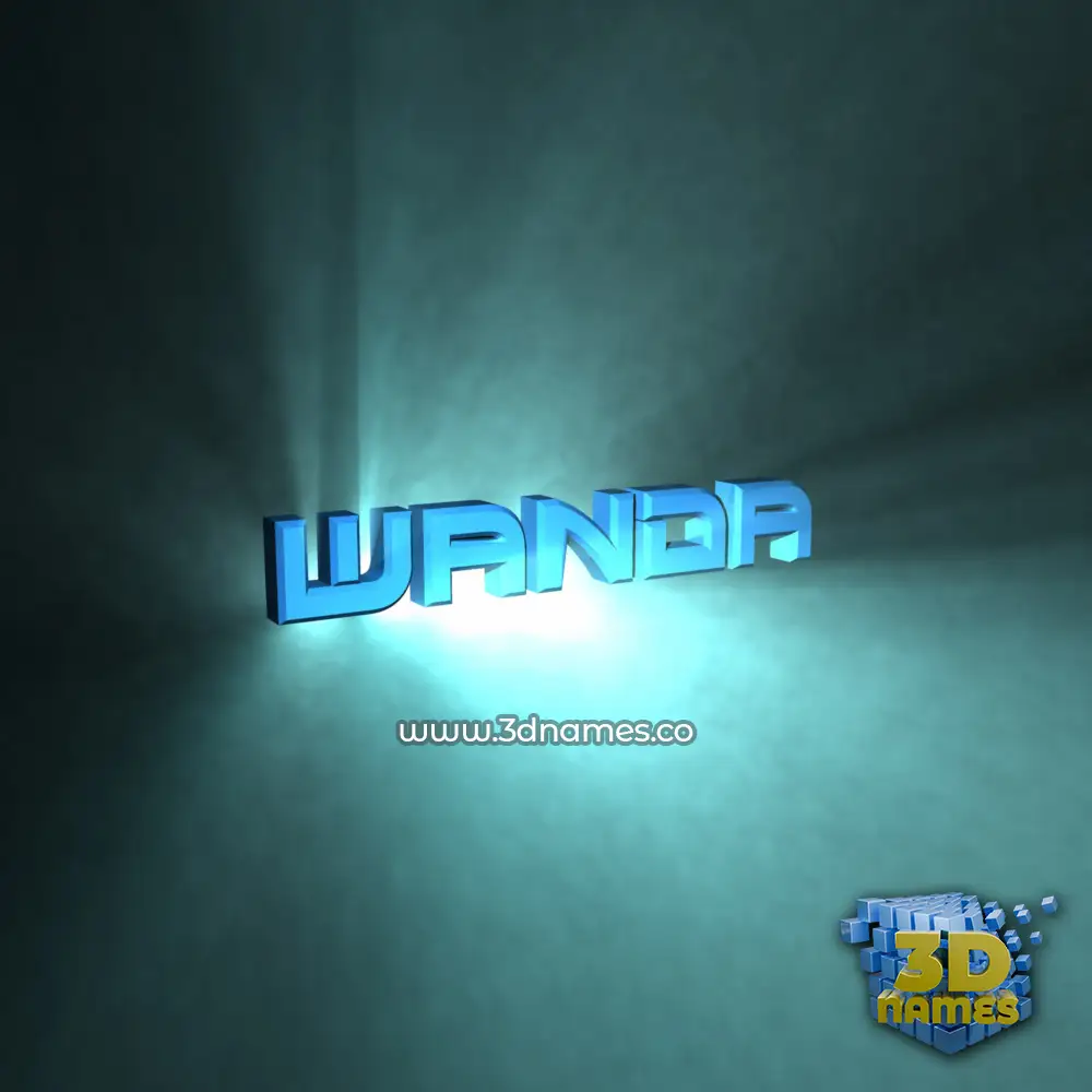 wanda in Light Shine style - 3D name wallpaper