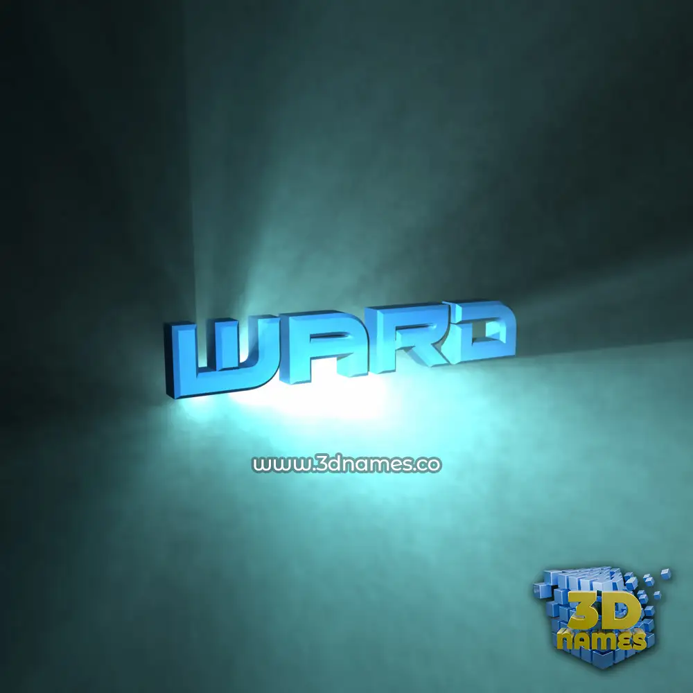 ward in Light Shine style - 3D name wallpaper