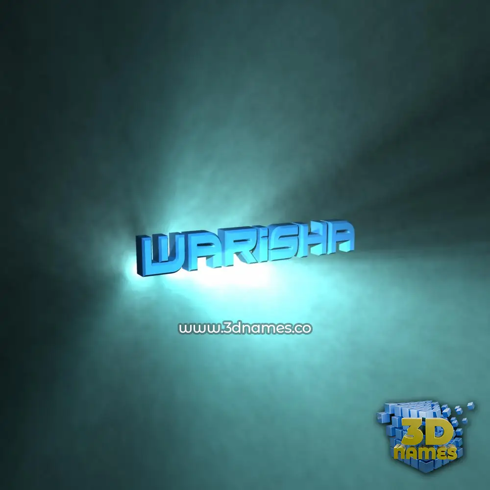 warisha in Light Shine style - 3D name wallpaper