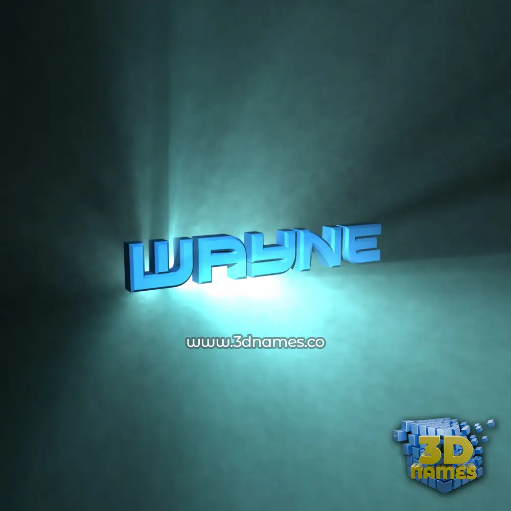 wayne in Light Shine style - 3D name wallpaper