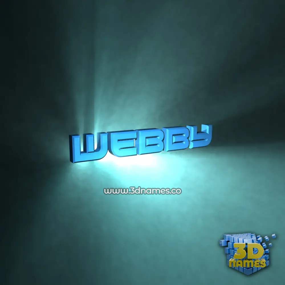 webby in Light Shine style - 3D name wallpaper
