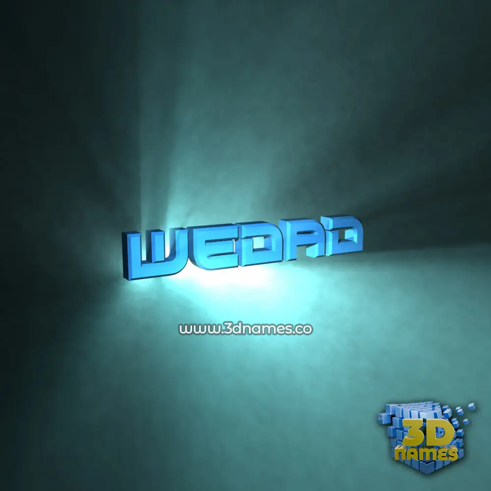 wedad in Light Shine style - 3D name wallpaper