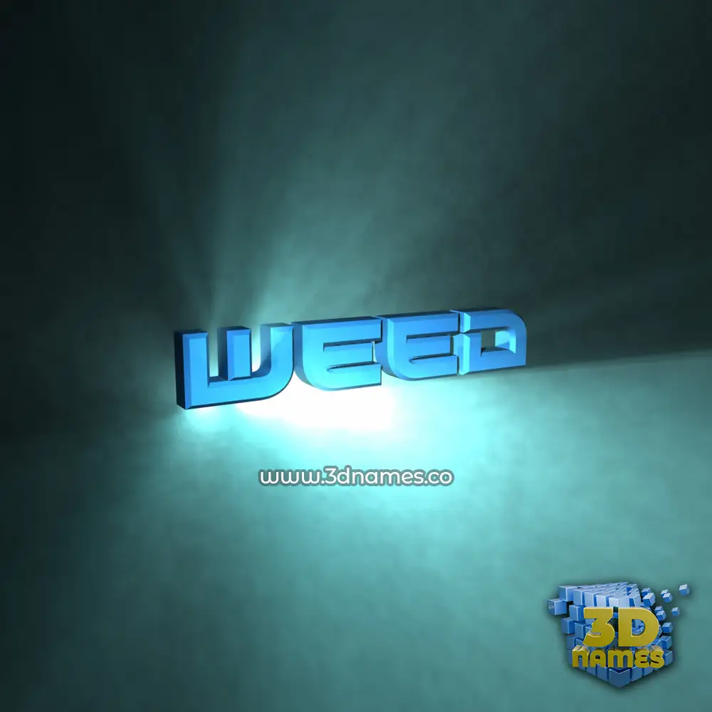 weed in Light Shine style - 3D name wallpaper