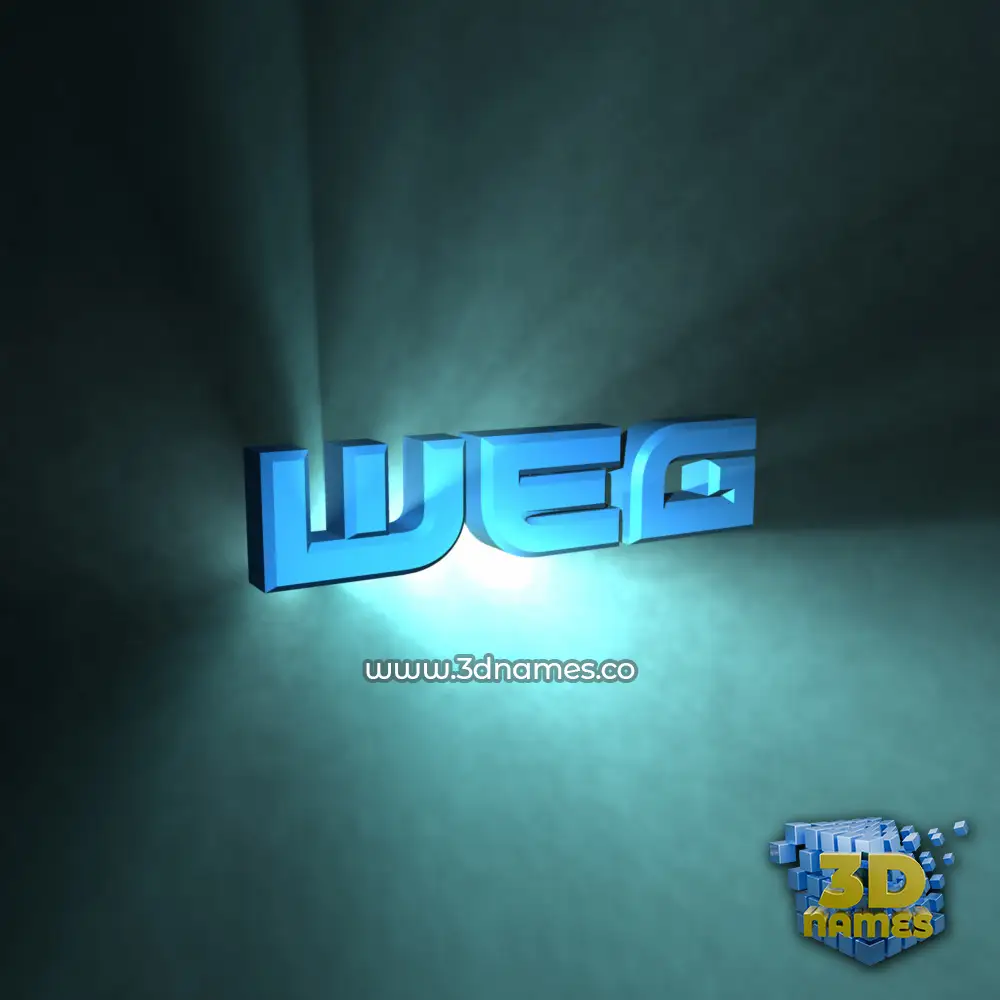 weg in Light Shine style - 3D name wallpaper