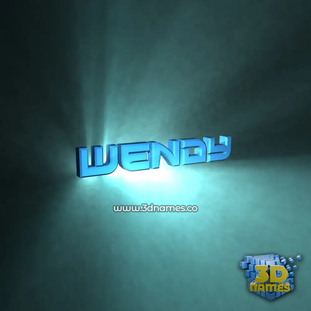wendy in Light Shine style - 3D name wallpaper