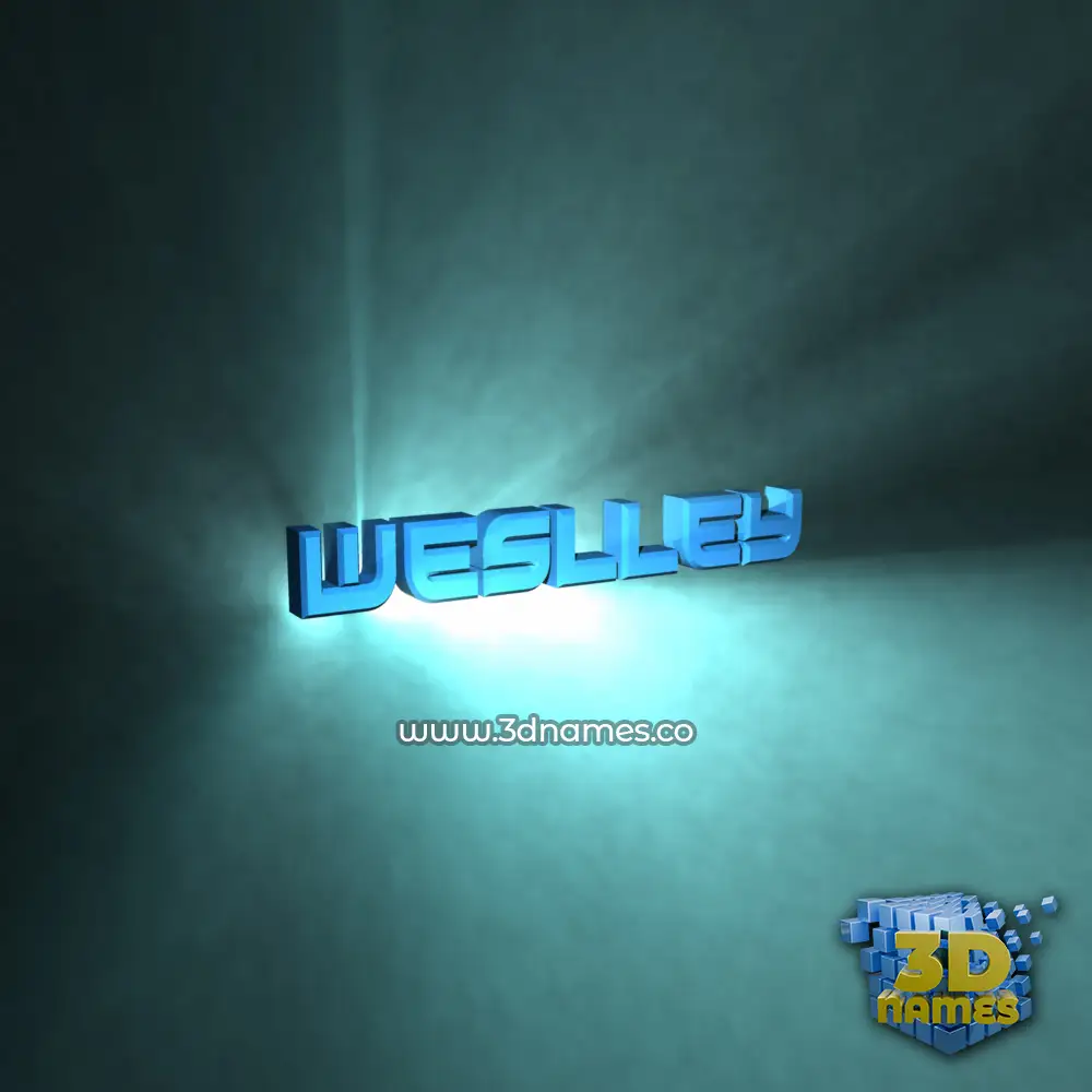 weslley in Light Shine style - 3D name wallpaper