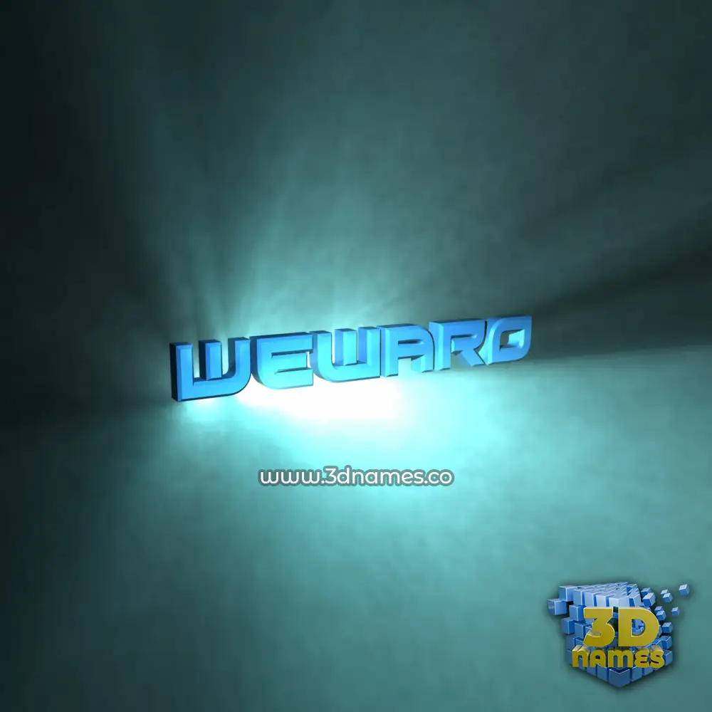 wewaro in Light Shine style - 3D name wallpaper