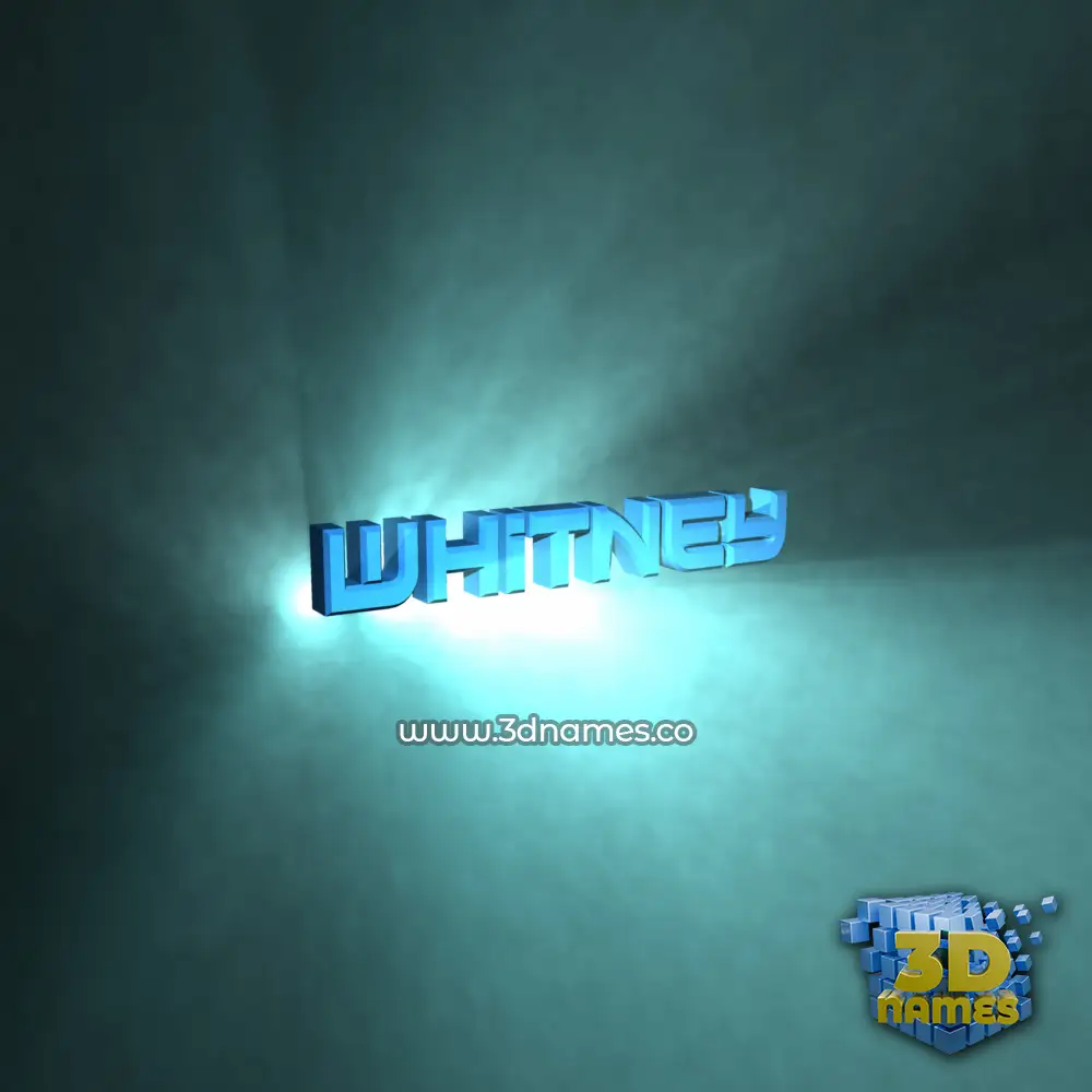 whitney in Light Shine style - 3D name wallpaper
