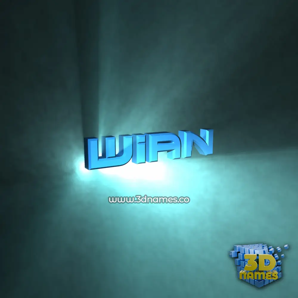wian in Light Shine style - 3D name wallpaper