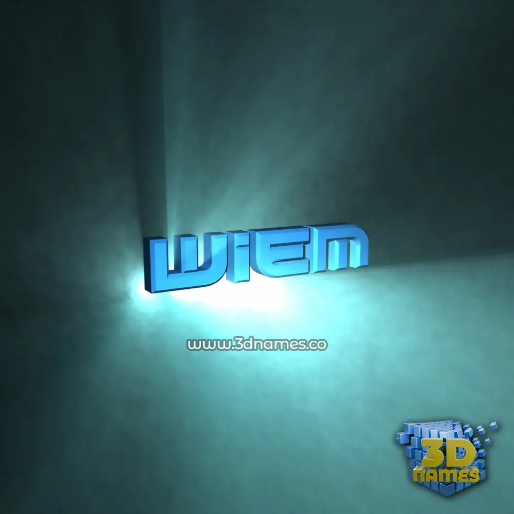 wiem in Light Shine style - 3D name wallpaper