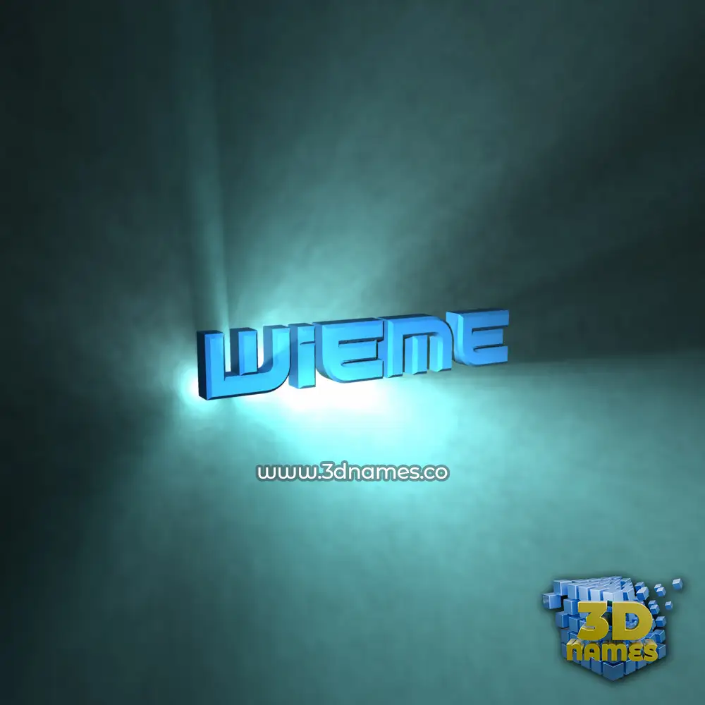 wieme in Light Shine style - 3D name wallpaper