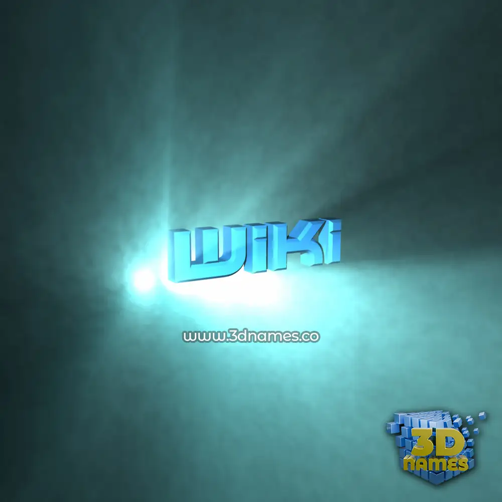 wiki in Light Shine style - 3D name wallpaper