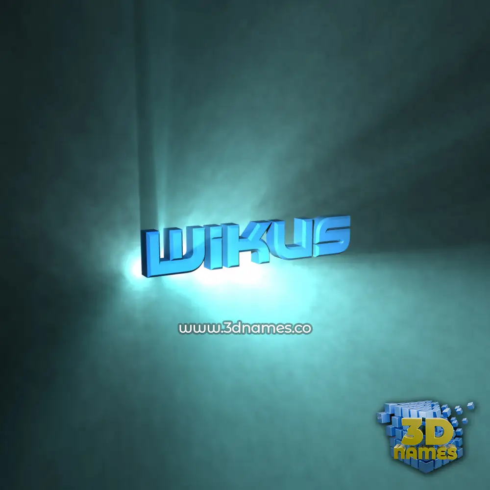 wikus in Light Shine style - 3D name wallpaper