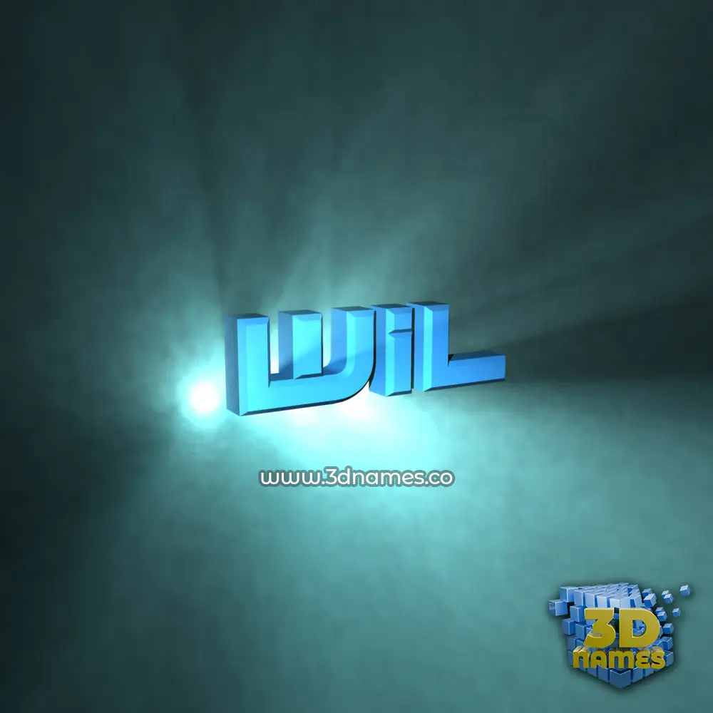 wil in Light Shine style - 3D name wallpaper