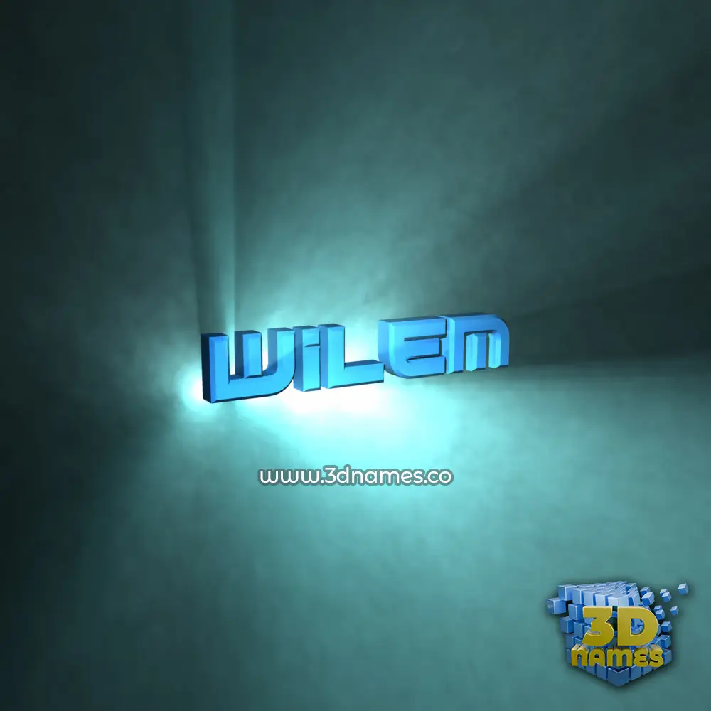 wilem in Light Shine style - 3D name wallpaper