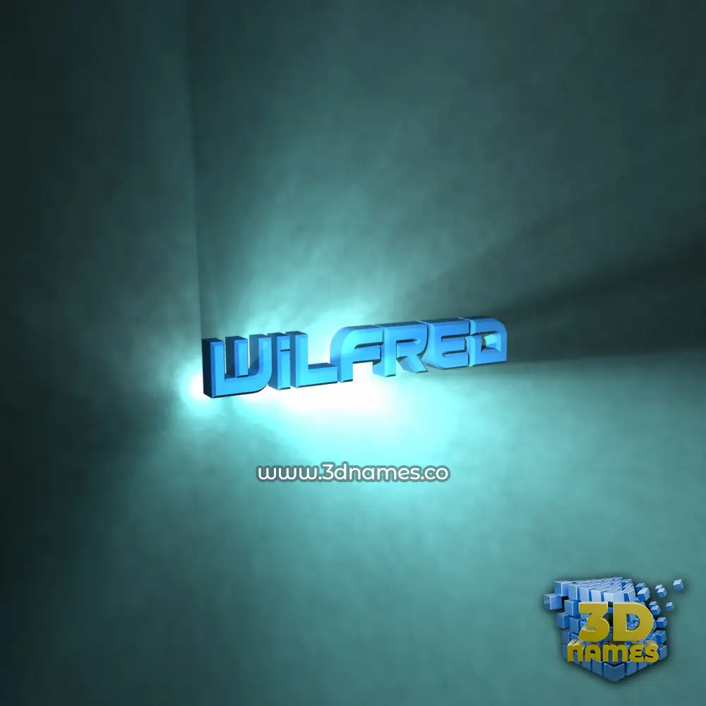 wilfred in Light Shine style - 3D name wallpaper