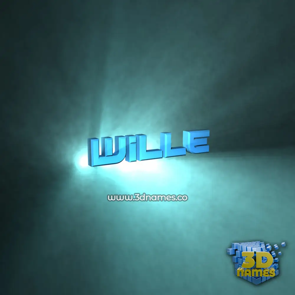 wille in Light Shine style - 3D name wallpaper