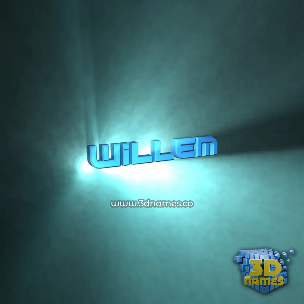 willem in Light Shine style - 3D name wallpaper