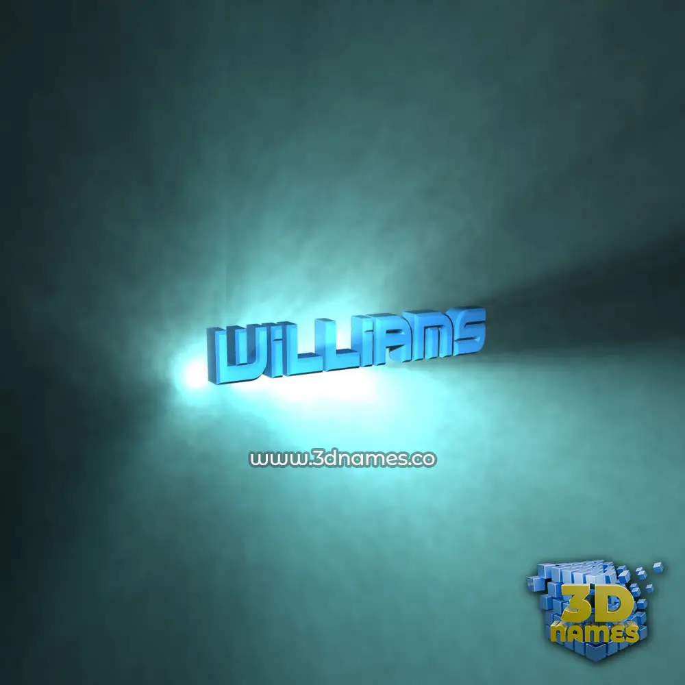 williams in Light Shine style - 3D name wallpaper