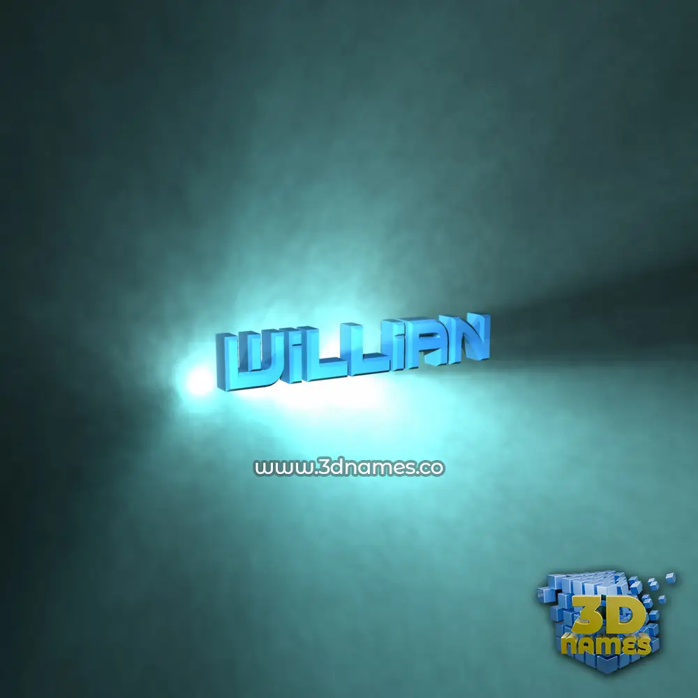 willian in Light Shine style - 3D name wallpaper