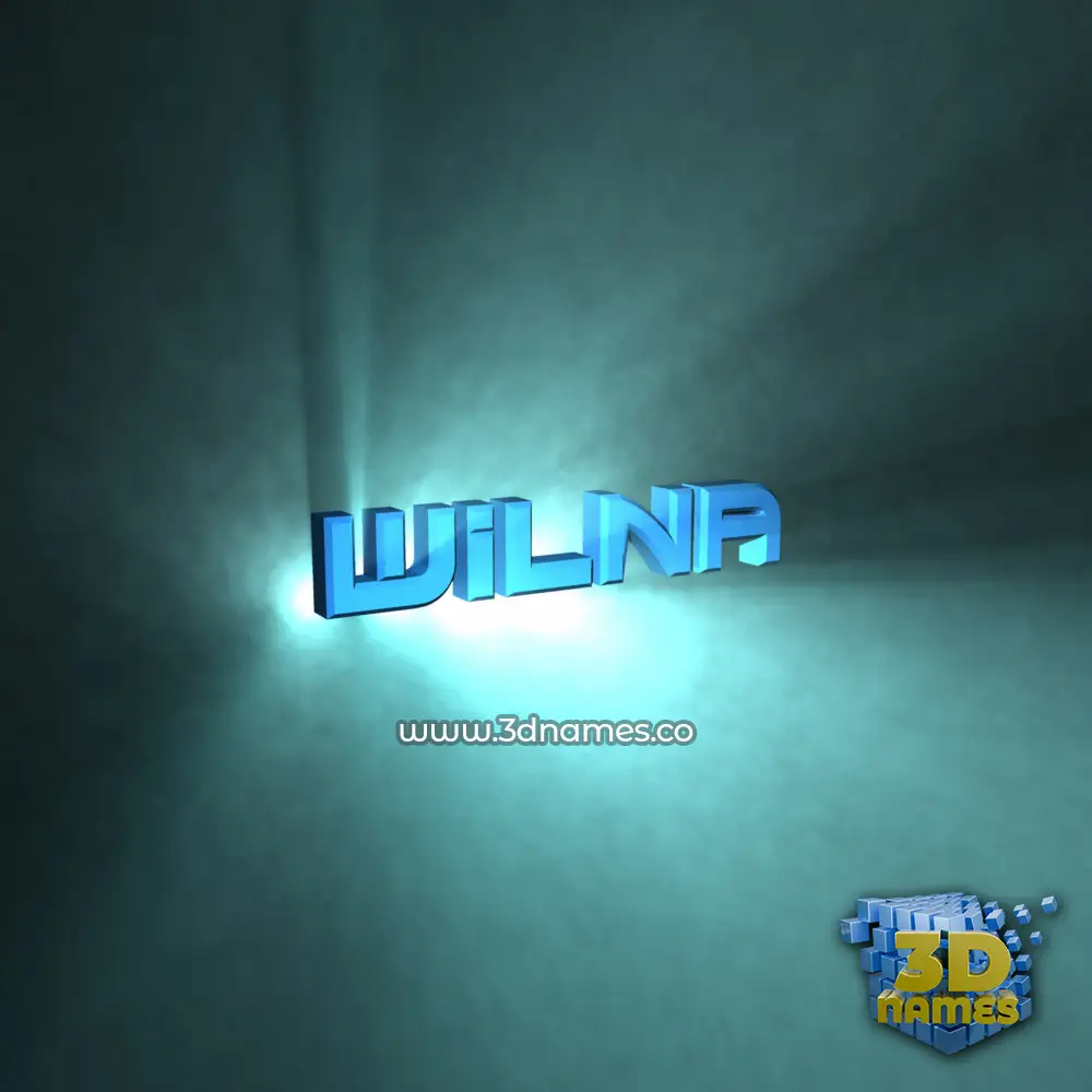 wilna in Light Shine style - 3D name wallpaper