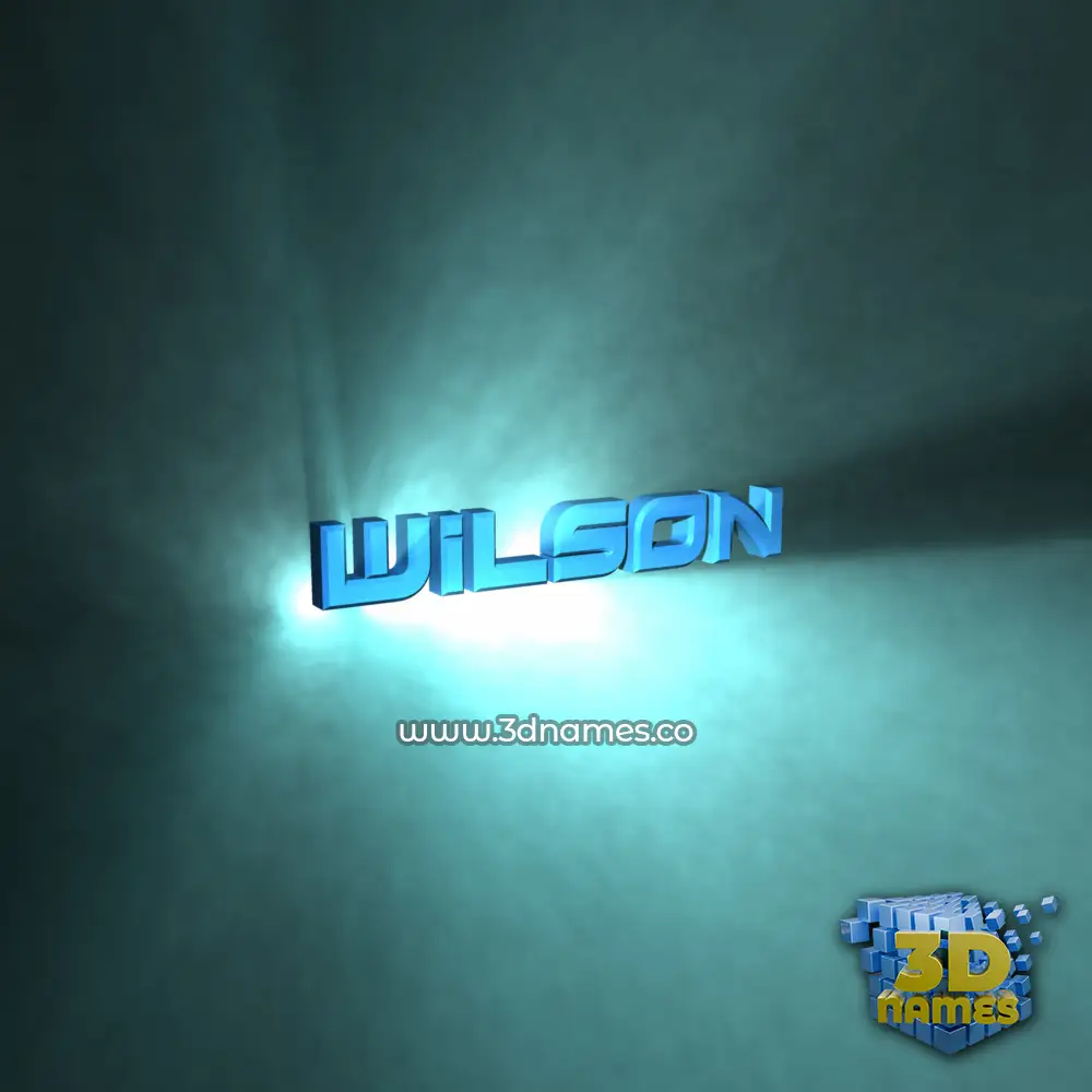 wilson in Light Shine style - 3D name wallpaper