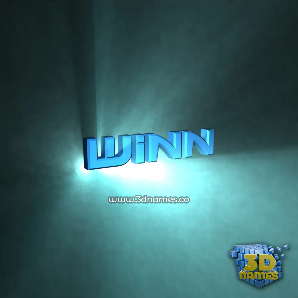 winn in Light Shine style - 3D name wallpaper