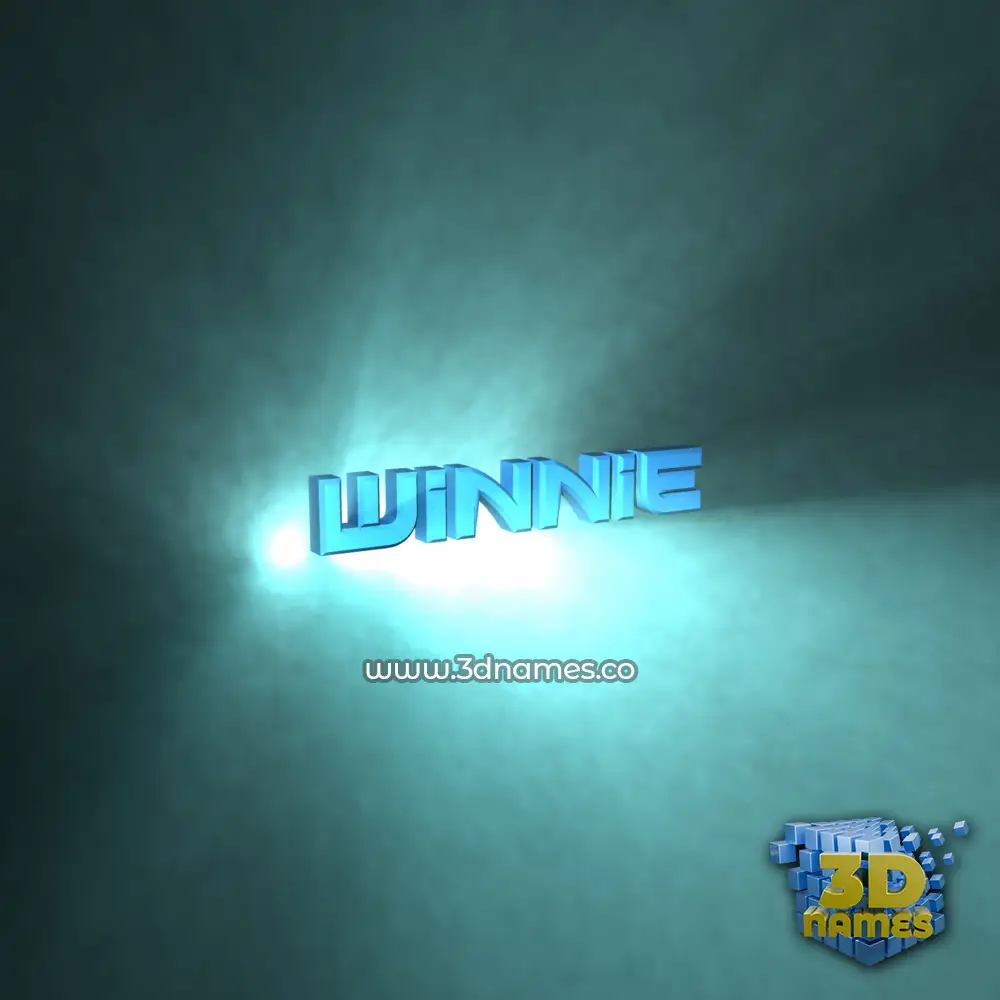 winnie in Light Shine style - 3D name wallpaper