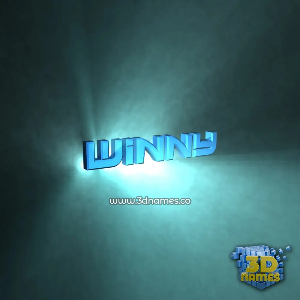 winny in Light Shine style - 3D name wallpaper