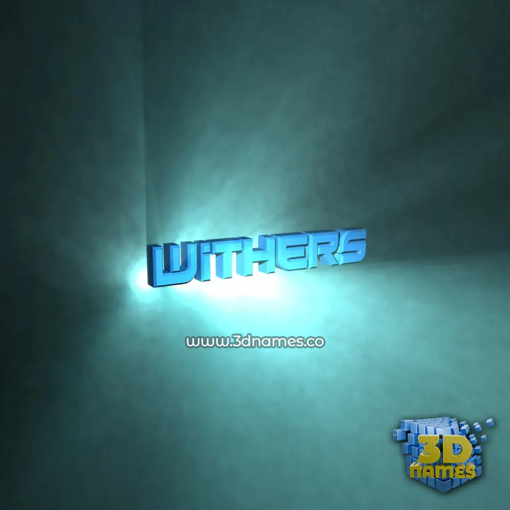withers in Light Shine style - 3D name wallpaper