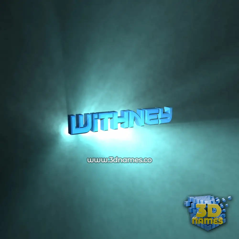 withney in Light Shine style - 3D name wallpaper