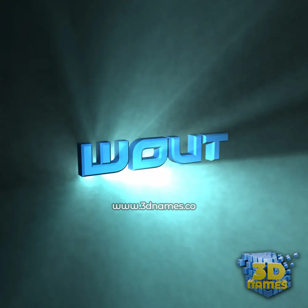 wout in Light Shine style - 3D name wallpaper