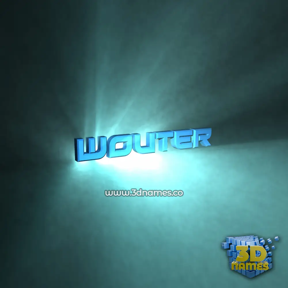 wouter in Light Shine style - 3D name wallpaper
